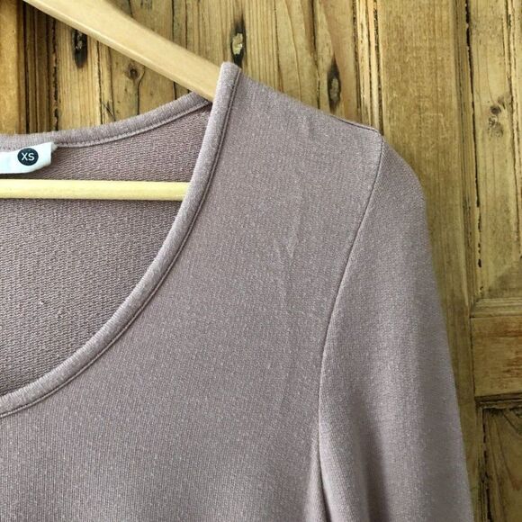 Carve Designs Pale Blush Pink Top Fringe Side V-Neck‎ Shirt Women's Size XS Boho - Picture 3 of 7